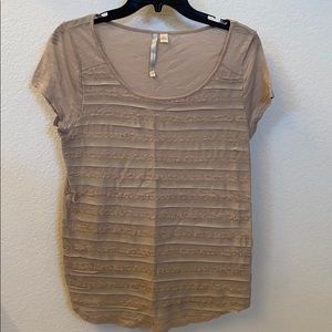 Tan Lauren Conrad short sleeve shirt